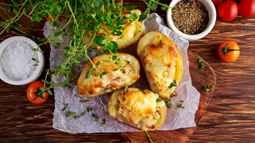 Kõige paremini õnnestub see toit suurtest kartulitest. Loomulikult võid kartuleid täita sulle sobiva sisuga. 