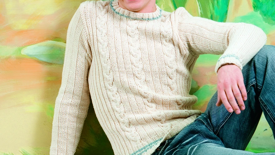 Puuvillasest lõngast kampsun. Autor: Tiina Kaara. Käsitöö suvi 2007